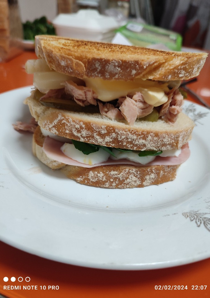 Una foto de Sándwich vegetal