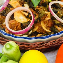 A picture of Bhindi Gosht (lady finger).