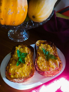 Una foto de Calabaza rellena