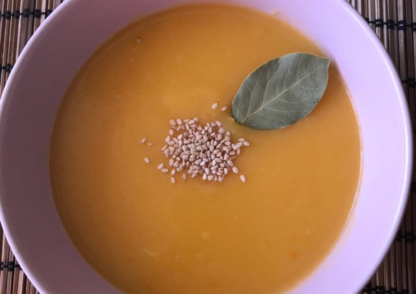 Crema de zanahoria y sésamo 🥕