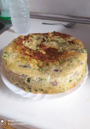 Una foto de Tortilla de verduras en la moulinex multicook 25 en 1
