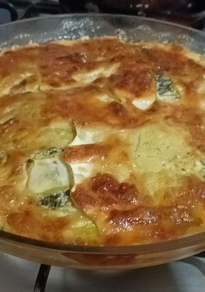Una foto de Torta de queso y espinaca