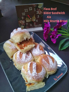 Foto resep Floss Beef slider sandwich ala milk hearth bread