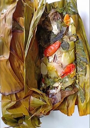 Foto resep Pepes ikan asin peda