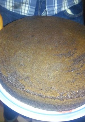 A picture of Valentine chocolate cake.
