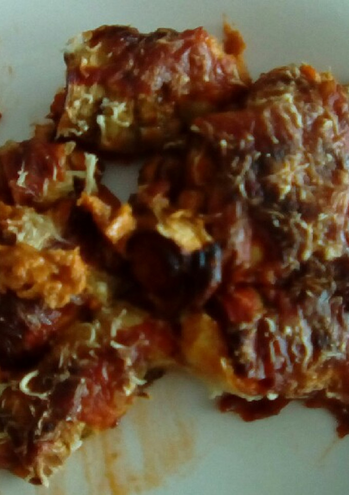 Una foto de Canelones de berenjena y atún