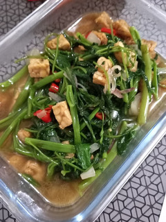 Foto resep Cah kangkung tempe blacan