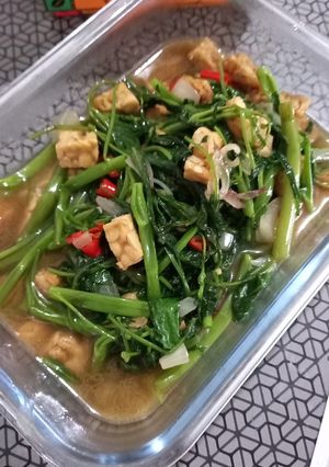 Foto resep Cah kangkung tempe blacan