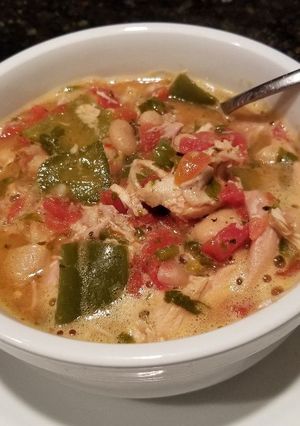 A picture of White Bean Turkey Chili.