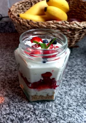 Una foto de Triffle de frutillas
