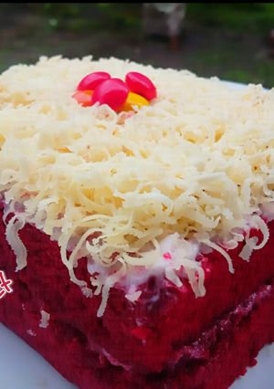 Foto resep Cake Red Velvet Kukus sederhana