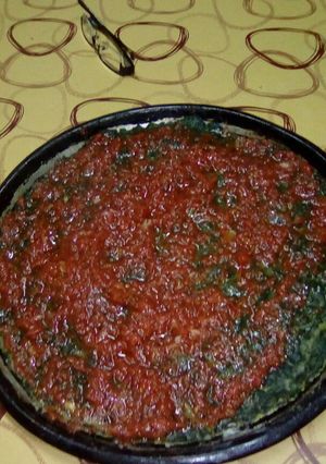 Una foto de Pizza de acelga