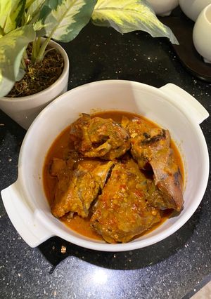 Foto resep Ayam Panggang Kuah Santan Pedas Manis