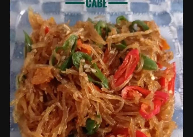 Standar Cara gampang memasak #408. Soun Masak Cabe  lezat