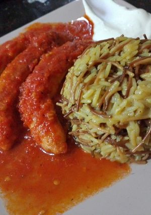 صورة لوصفة أرز بالشعيرية🍚🍚