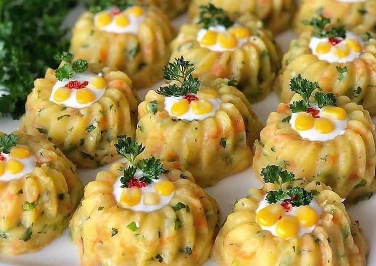 سلطة البطاطس بطريقة تقديم مميزه 🥔🌽🥕