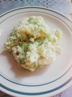 Una foto de Puré de papa con perejil