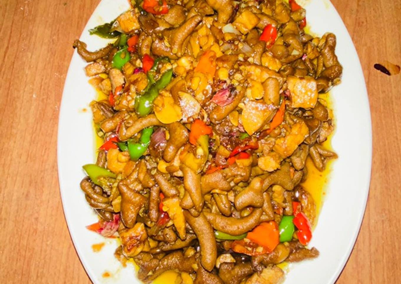 Tempe usus cabai hijau