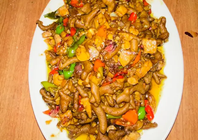 Tempe usus cabai hijau