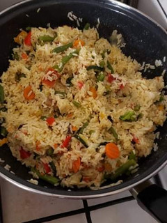 Zöldséges gyömbéres rizs recept fotója