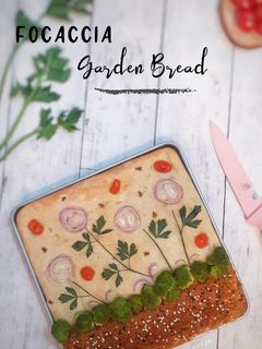 Foto resep Focaccia Garden Bread