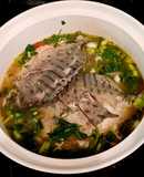 Cá hói nấu su hào