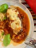 Olasz rakott padlizsán parmezannal és mozzarellával