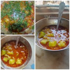 A picture of Ridge gourd sabzi.