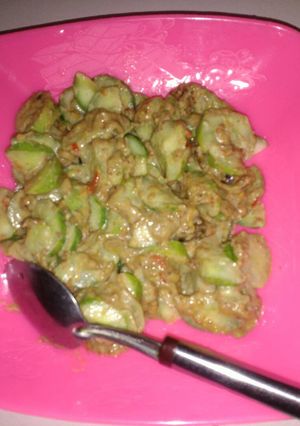 Foto resep Lotek timun sederhana