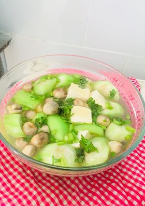 Hình của món Canh mướp nấm rơm (chay).