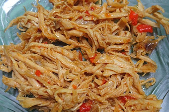 Resep Ayam suwir pedas manis Anti Gagal
