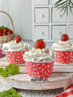 Foto resep Cup cake (basecake: bolu hongkong coklat