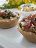 Katori Chaat with Russian Salad Filling
