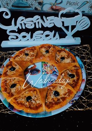 صورة لوصفة بيتزا الوردة🌹🍕