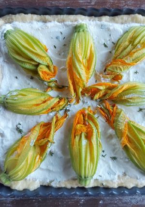 Foto di Torta Ricotta e Fiori di zucchina