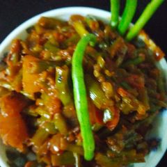 Mogri ki sabji (Radish pods) A picture of Mogri ki sabji (Radish pods).