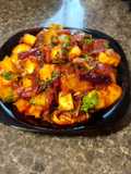 Indiai,tejsajt pritamin paprikás egytálétel(Chili Paneer)