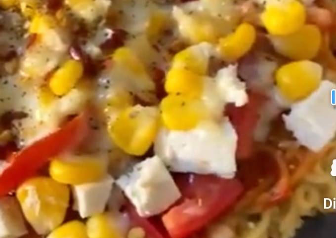 Maggi cheese burst pizza