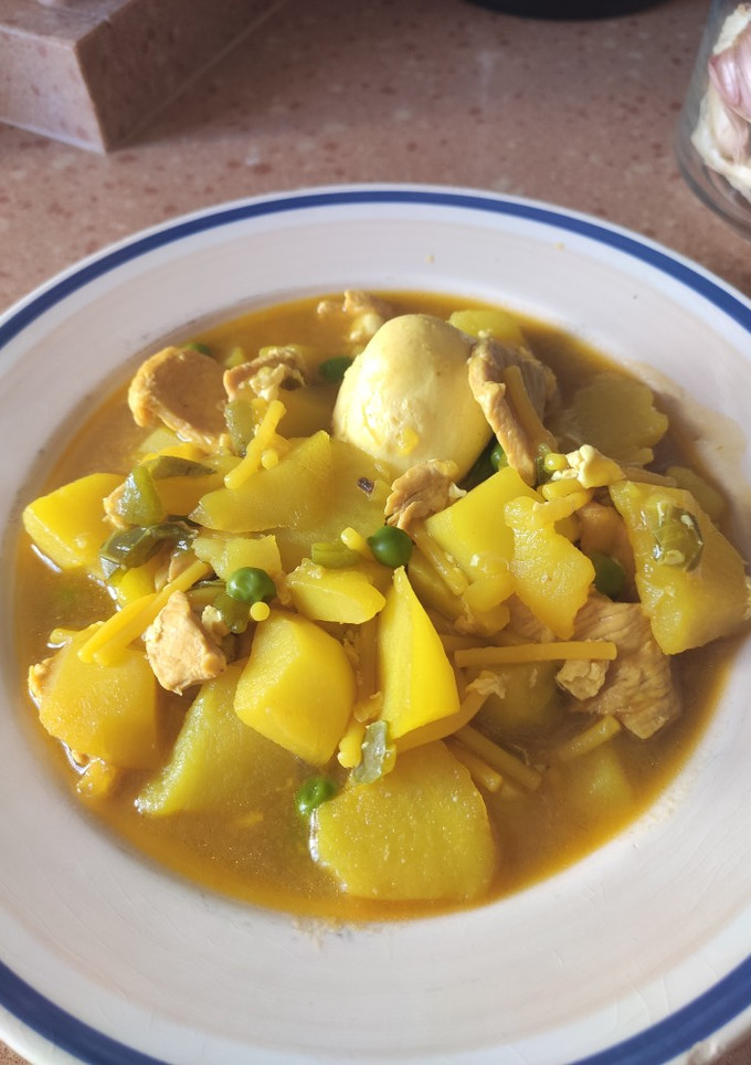 Una foto de Caldo papas