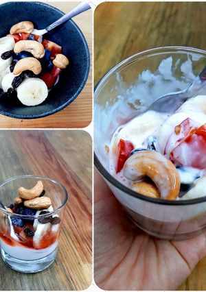 Hình của món MIX YOGURT - SIRO DÂU - TRÁI CÂY ❤.