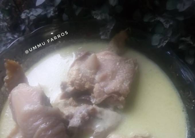 Standar Cara termudah memasak Ayam gulai putih / opor ayam padang sajian Lebaran yang spesial