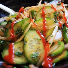 A picture of Quick & Easy Srirachafied Cucumber Salad.