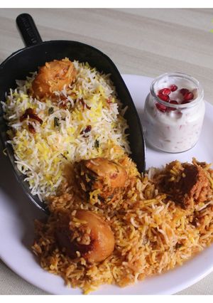 A picture of Chicken Biryani #name #rice.