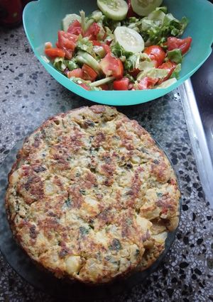 Una foto de Tortilla de papa hervida No frita !