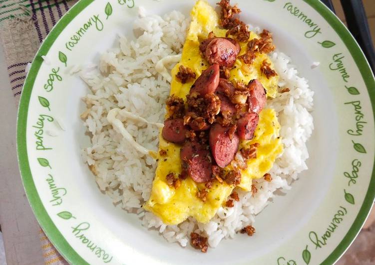 Bahan Nasi MayoTelur Sosis | Cara Mengolah Nasi MayoTelur Sosis Yang Menggugah Selera
