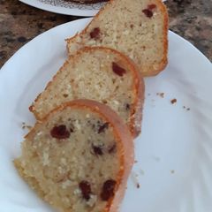 A picture of Cranberry coconut donut cake.