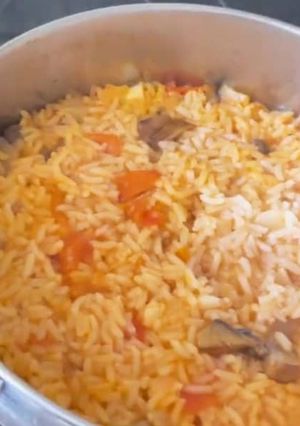 Foto de Arroz de Cogumelos, Cenoura e Tomate