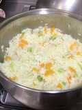 Arroz con apio y pimiento