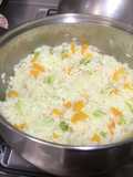 Arroz con apio y pimiento