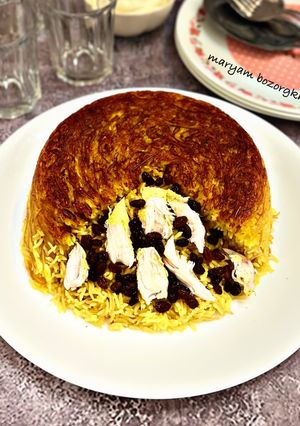 عکسی از دستور رشته پلو با مرغ